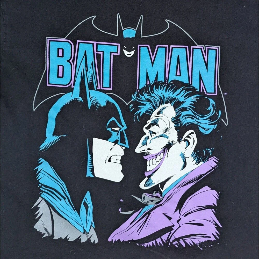Batman Joker T-Shirt Mens LARGE Short Sleeve DC Comics Graphic Tee Mad Engine - Picture 2 of 7